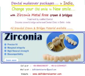 Zirconia Dental Crowns in Delhi.
