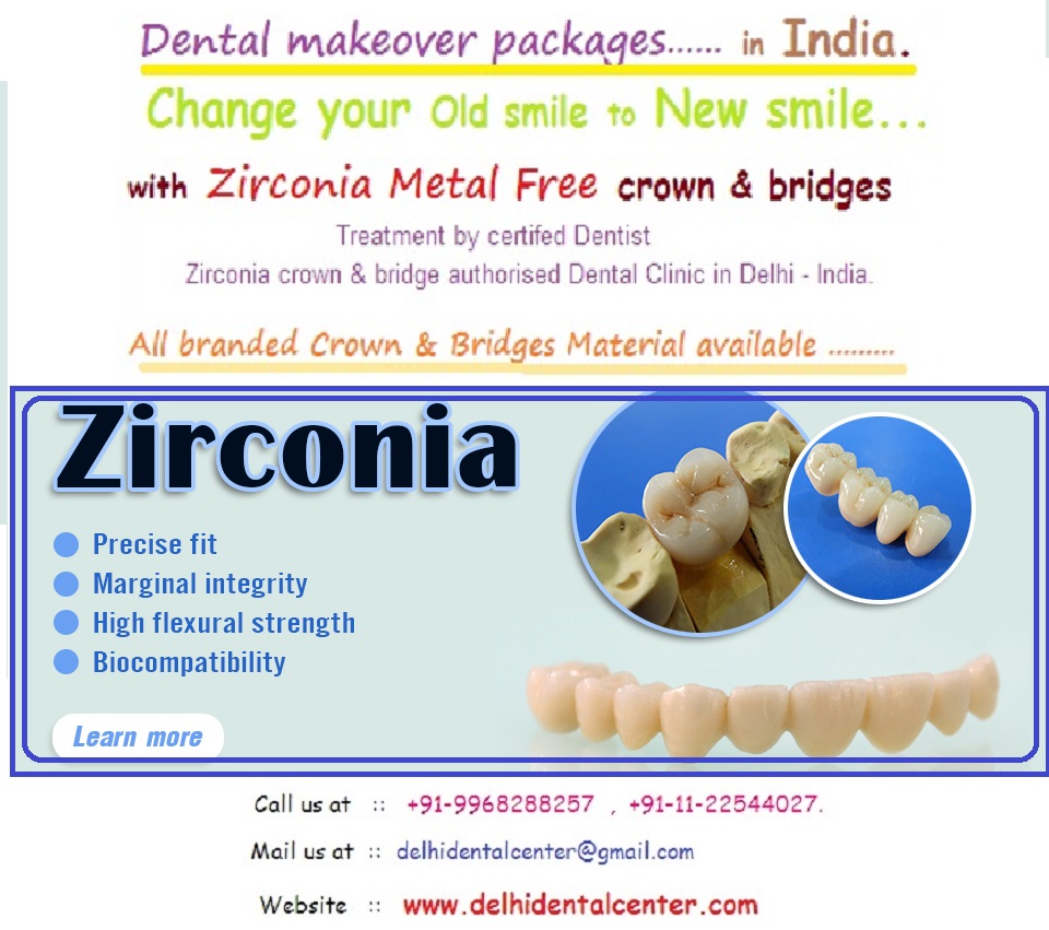 Zirconia Dental Crowns in Delhi.